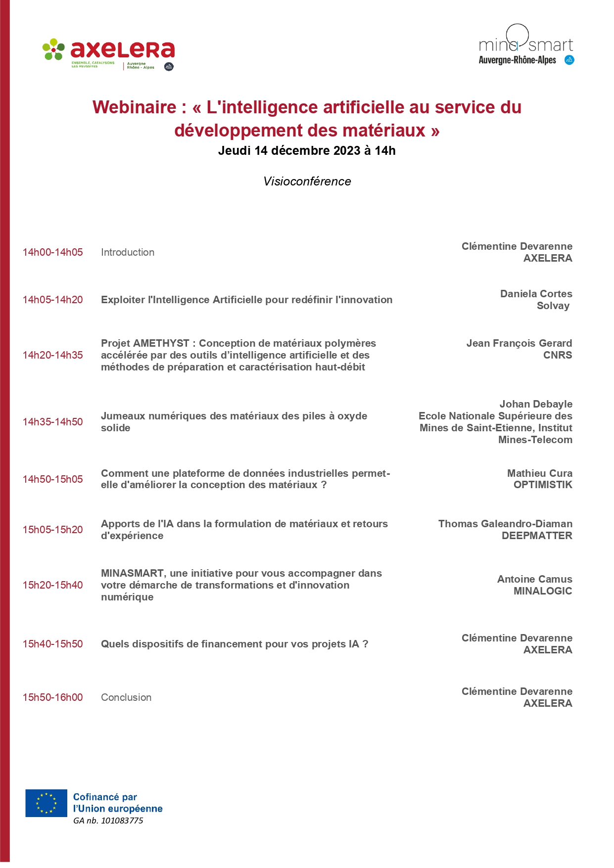 Illustration page Programme